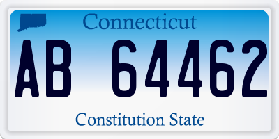 CT license plate AB64462