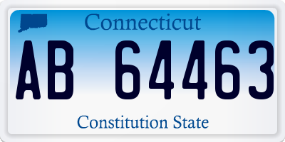 CT license plate AB64463