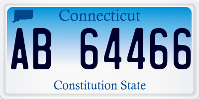 CT license plate AB64466