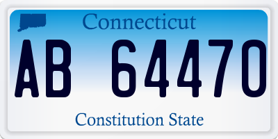 CT license plate AB64470