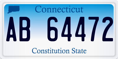 CT license plate AB64472