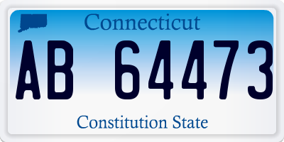 CT license plate AB64473