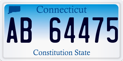 CT license plate AB64475