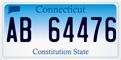 CT license plate AB64476