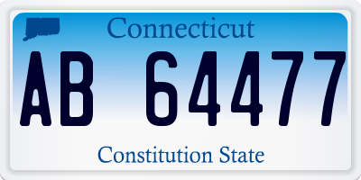 CT license plate AB64477