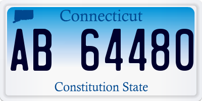 CT license plate AB64480