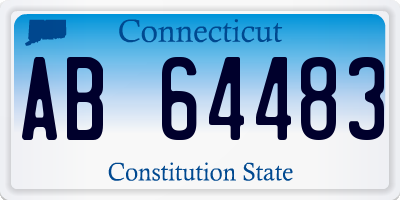 CT license plate AB64483