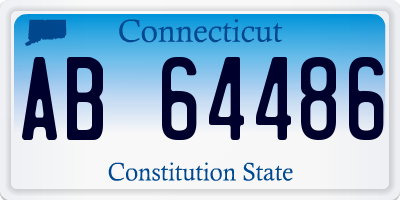 CT license plate AB64486