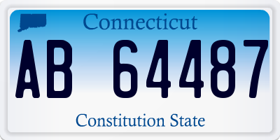 CT license plate AB64487
