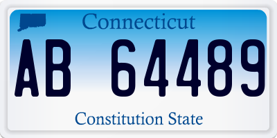 CT license plate AB64489