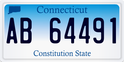 CT license plate AB64491