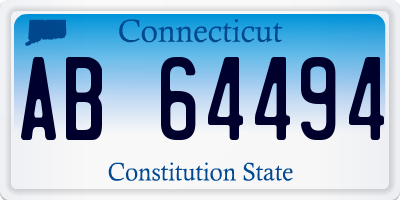 CT license plate AB64494