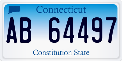 CT license plate AB64497
