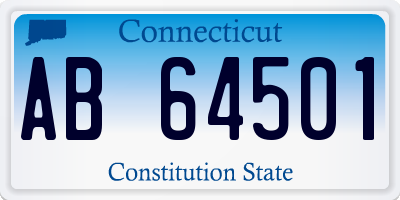 CT license plate AB64501