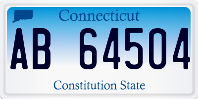 CT license plate AB64504