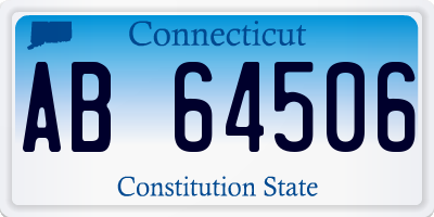 CT license plate AB64506