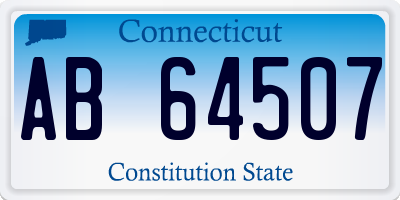 CT license plate AB64507