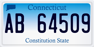 CT license plate AB64509