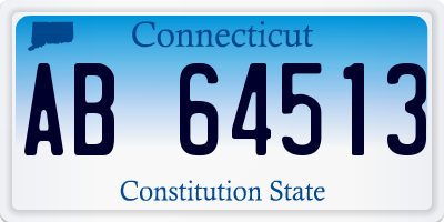 CT license plate AB64513