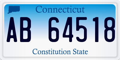 CT license plate AB64518