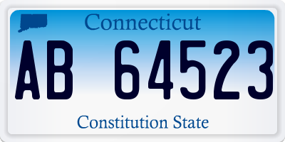 CT license plate AB64523