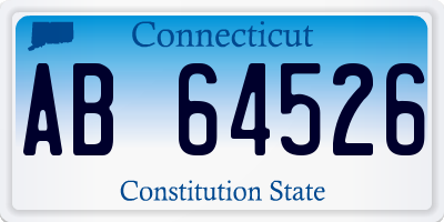 CT license plate AB64526