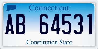 CT license plate AB64531