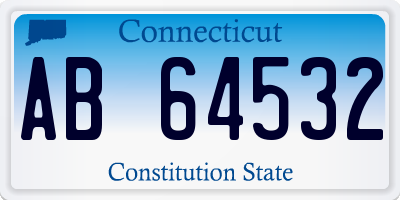 CT license plate AB64532