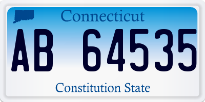 CT license plate AB64535