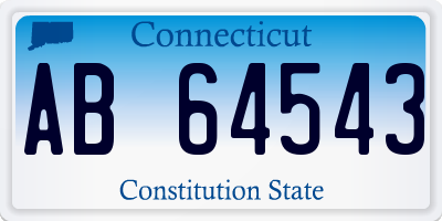 CT license plate AB64543