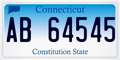 CT license plate AB64545