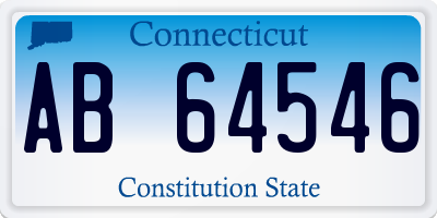 CT license plate AB64546
