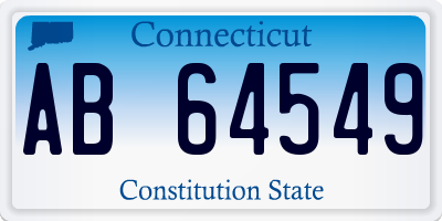 CT license plate AB64549