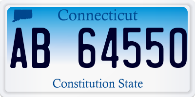 CT license plate AB64550