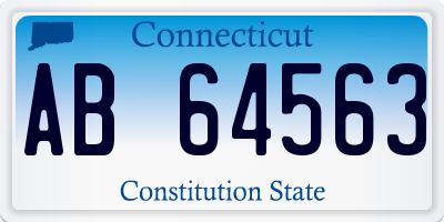 CT license plate AB64563