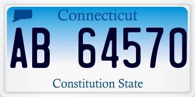 CT license plate AB64570