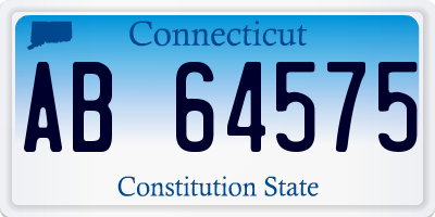 CT license plate AB64575