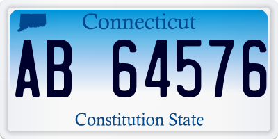 CT license plate AB64576