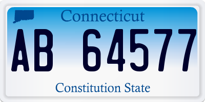 CT license plate AB64577