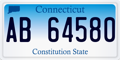 CT license plate AB64580