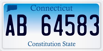 CT license plate AB64583