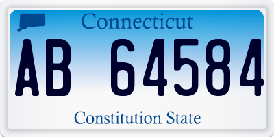 CT license plate AB64584