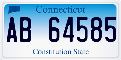 CT license plate AB64585