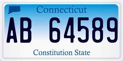 CT license plate AB64589