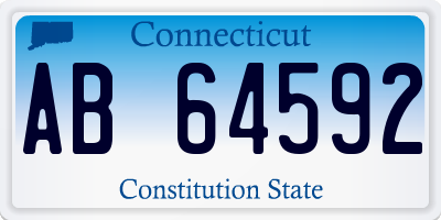 CT license plate AB64592