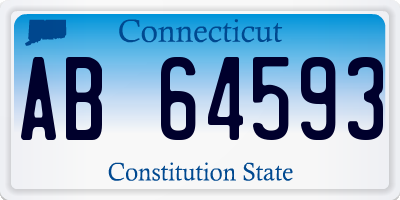 CT license plate AB64593