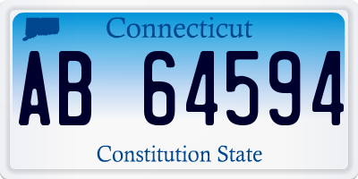 CT license plate AB64594