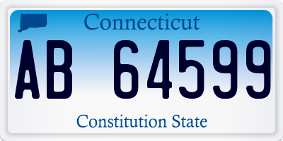 CT license plate AB64599