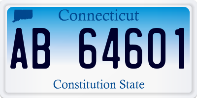 CT license plate AB64601