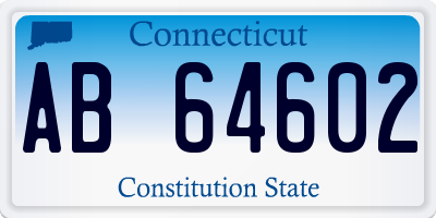 CT license plate AB64602